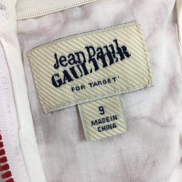 Jean Paul Gaultier for Target Juniors Floral Strapless Mini Dress Size 9 Red - Picture 15 of 16